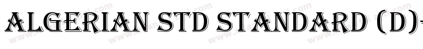 Algerian Std Standard (D)字体转换